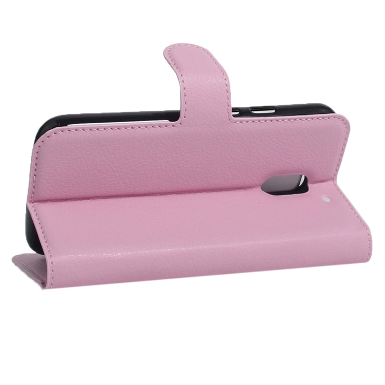 For Motorola Moto E (3rd Gen) Litchi Texture Horizontal Flip Leather Case with Magnetic Buckle & Holder & Card Slots & Wallet