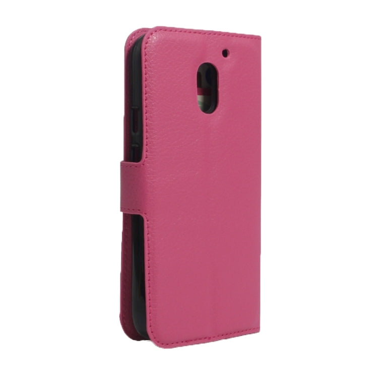 For Motorola Moto E (3rd Gen) Litchi Texture Horizontal Flip Leather Case with Magnetic Buckle & Holder & Card Slots & Wallet