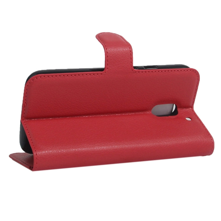 For Motorola Moto E (3rd Gen) Litchi Texture Horizontal Flip Leather Case with Magnetic Buckle & Holder & Card Slots & Wallet