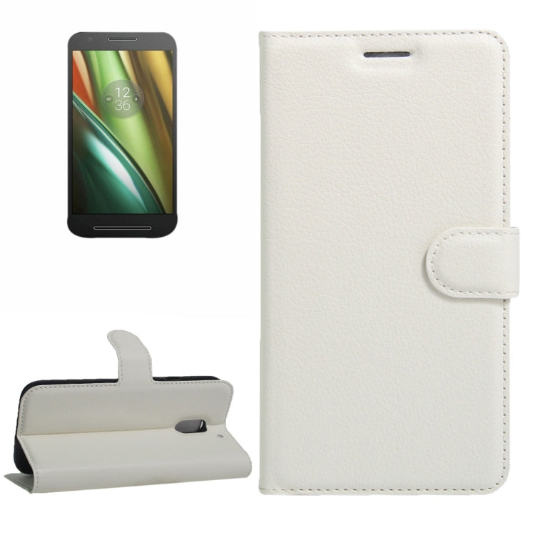 For Motorola Moto E (3rd Gen) Litchi Texture Horizontal Flip Leather Case with Magnetic Buckle & Holder & Card Slots & Wallet