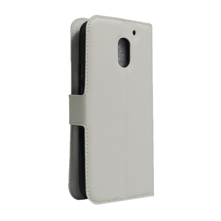 For Motorola Moto E (3rd Gen) Litchi Texture Horizontal Flip Leather Case with Magnetic Buckle & Holder & Card Slots & Wallet