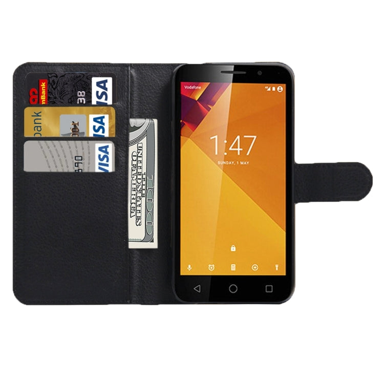 For Vodafone Smart Turbo 7 Litchi Texture Horizontal Flip Leather Case with Magnetic Buckle & Holder & Card Slots & Wallet