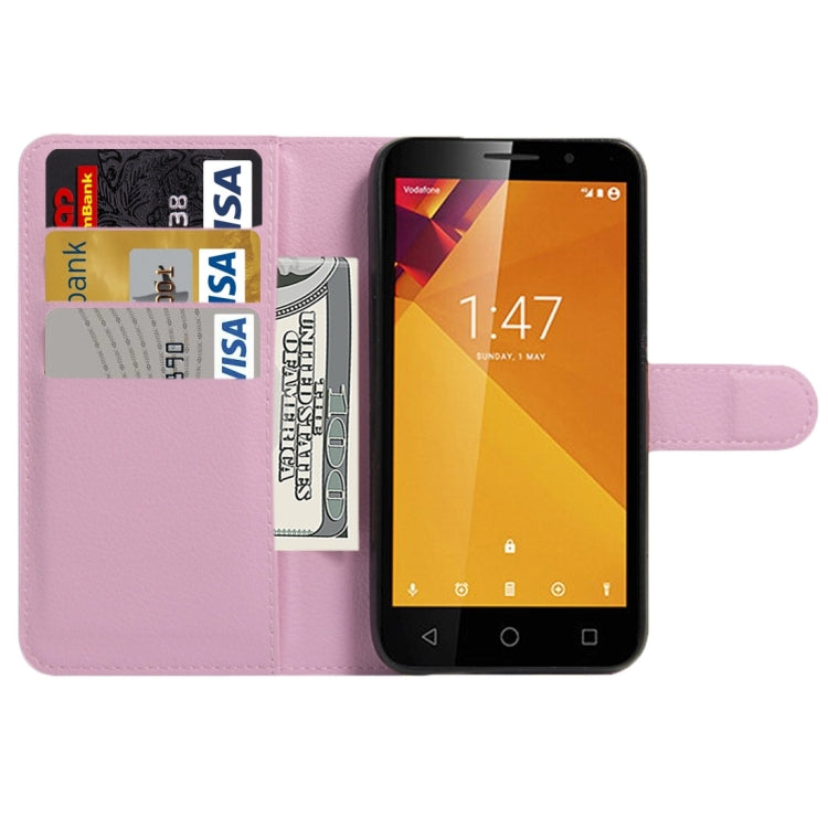 For Vodafone Smart Turbo 7 Litchi Texture Horizontal Flip Leather Case with Magnetic Buckle & Holder & Card Slots & Wallet