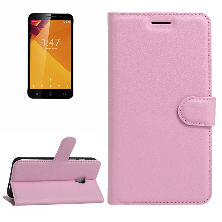For Vodafone Smart Turbo 7 Litchi Texture Horizontal Flip Leather Case with Magnetic Buckle & Holder & Card Slots & Wallet