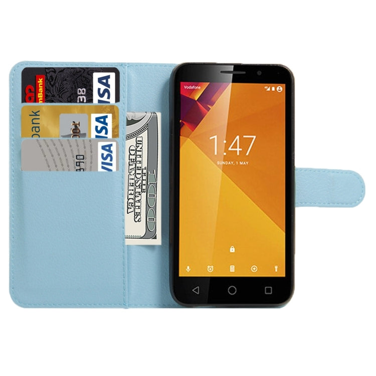 For Vodafone Smart Turbo 7 Litchi Texture Horizontal Flip Leather Case with Magnetic Buckle & Holder & Card Slots & Wallet