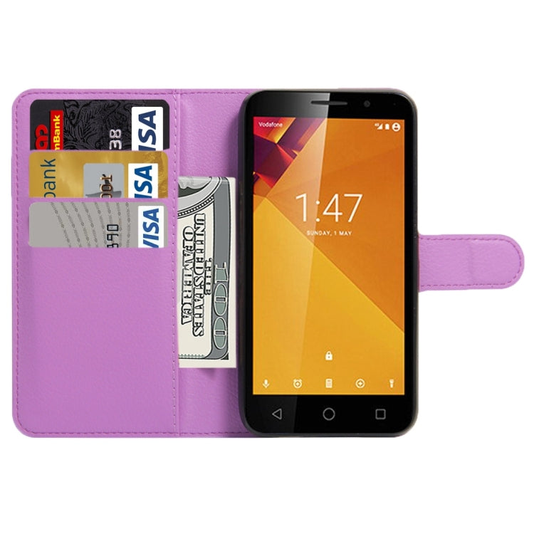 For Vodafone Smart Turbo 7 Litchi Texture Horizontal Flip Leather Case with Magnetic Buckle & Holder & Card Slots & Wallet