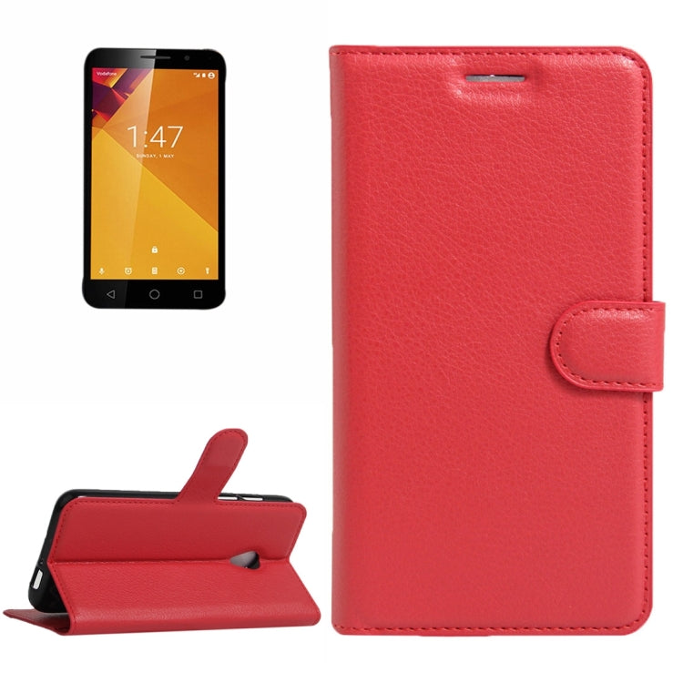 For Vodafone Smart Turbo 7 Litchi Texture Horizontal Flip Leather Case with Magnetic Buckle & Holder & Card Slots & Wallet