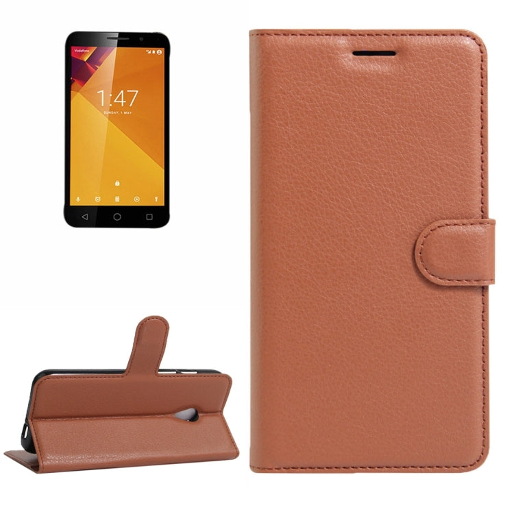 For Vodafone Smart Turbo 7 Litchi Texture Horizontal Flip Leather Case with Magnetic Buckle & Holder & Card Slots & Wallet