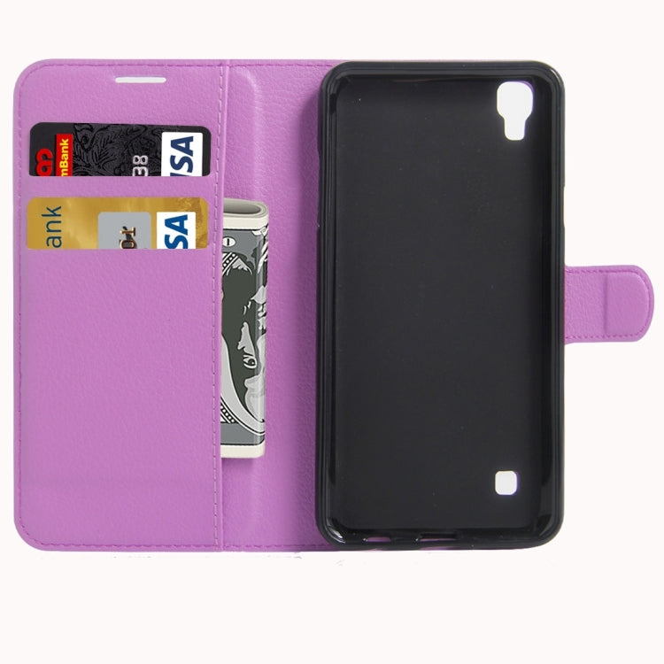 For LG X Skin / X Style Litchi Texture Horizontal Flip Leather Case with Magnetic Buckle & Holder & Card Slots & Wallet