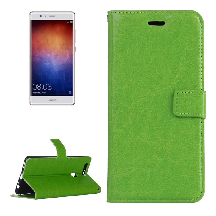 For Huawei P9 Plus Crazy Horse Texture Horizontal Flip PU Leather Protective Case with Holder & Card Slots & Wallet & Photo Frame