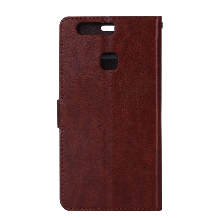 For Huawei P9 Plus Crazy Horse Texture Horizontal Flip PU Leather Protective Case with Holder & Card Slots & Wallet & Photo Frame