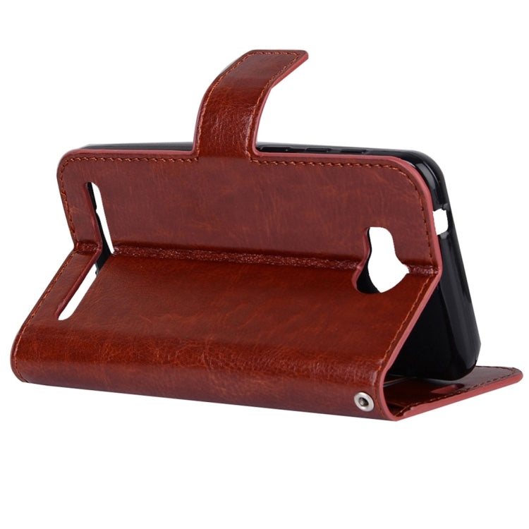 For Huawei Y3 II Crazy Horse Texture Horizontal Flip PU Leather Protective Case with Holder & Card Slots & Wallet & Photo Frame