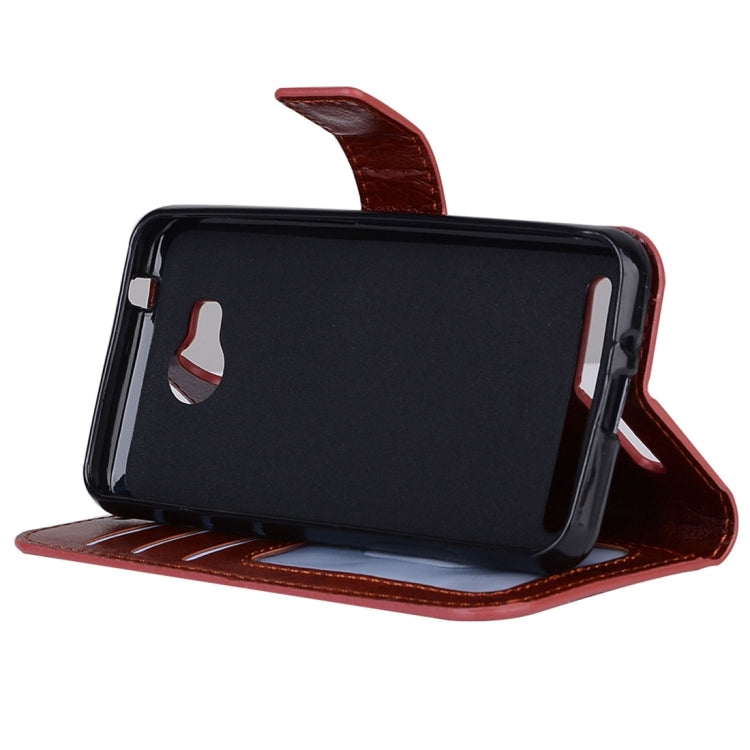 For Huawei Y3 II Crazy Horse Texture Horizontal Flip PU Leather Protective Case with Holder & Card Slots & Wallet & Photo Frame