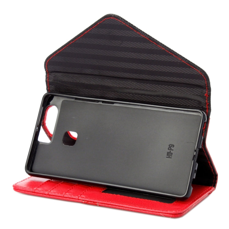 For Huawei P9 Envelope Style Litchi Texture Horizontal Flip Leather Case with Magnetic Buckle & Holder & Card Slots & Photo frame & Wallet