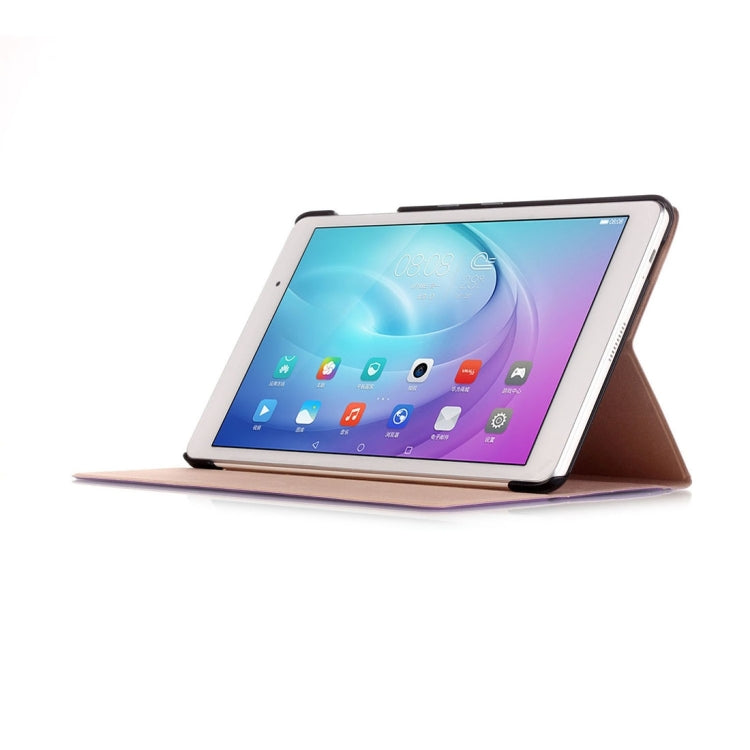 For Huawei MediaPad M2 Youth Version FDR-A01W 10.1 inch Stone Texture Horizontal Flip Leather Case with 2-folding Holder