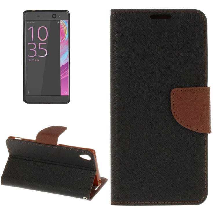 For Sony Xperia C6 Ultra Cross Texture Horizontal Flip Leather Case with Magnetic Buckle & Holder & Card Slots & Wallet