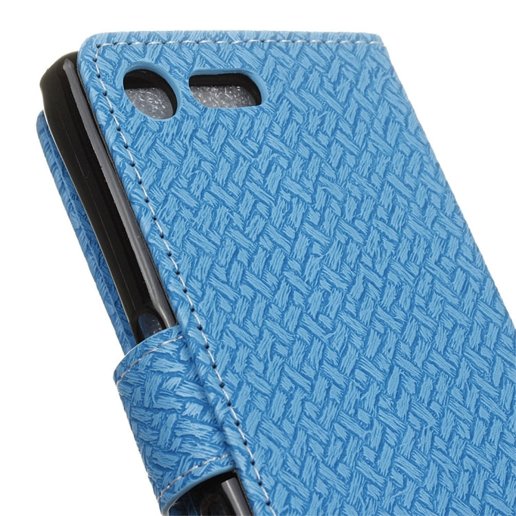 For Sony Xperia X Compact Weaving Texture Horizontal Flip PU Leather Case with Magnetic Buckle & Holder & Card Slots & Wallet & Photo Frame