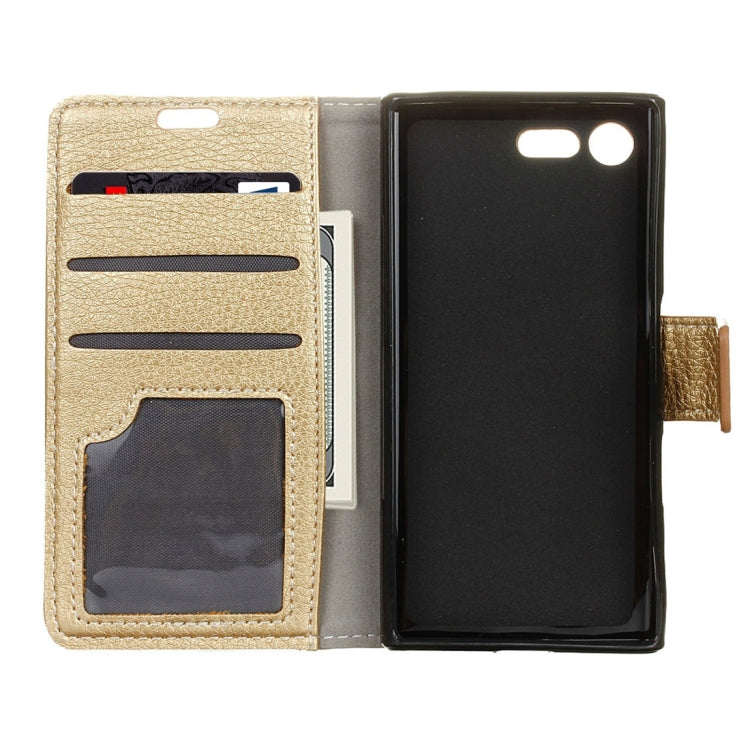 For Sony Xperia X Compact Litchi Texture Horizontal Flip PU Leather Case with Magnetic Buckle & Holder & Card Slots & Wallet & Photo Frame
