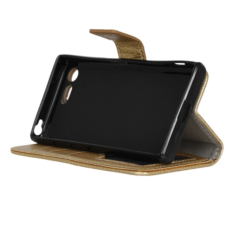 For Sony Xperia X Compact Litchi Texture Horizontal Flip PU Leather Case with Magnetic Buckle & Holder & Card Slots & Wallet & Photo Frame