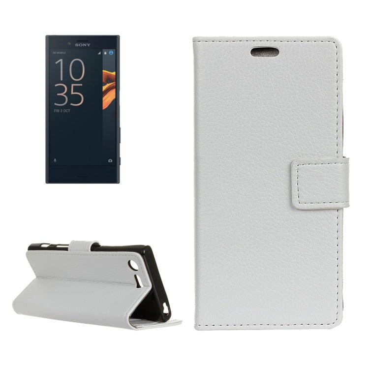 For Sony Xperia X Compact Litchi Texture Horizontal Flip PU Leather Case with Magnetic Buckle & Holder & Card Slots & Wallet & Photo Frame