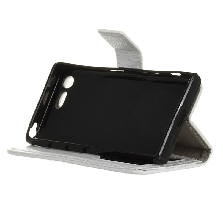 For Sony Xperia X Compact Litchi Texture Horizontal Flip PU Leather Case with Magnetic Buckle & Holder & Card Slots & Wallet & Photo Frame