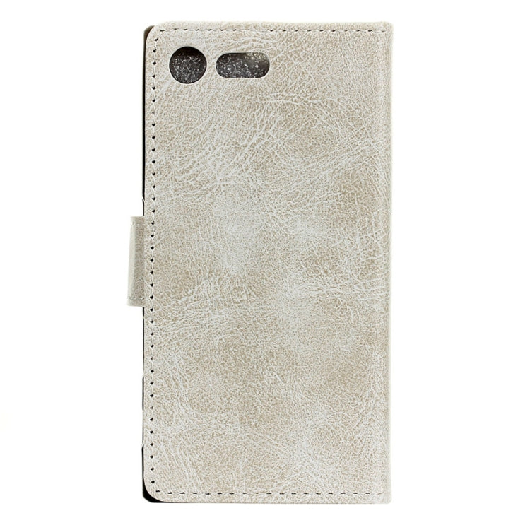 For Sony Xperia X Compact Crazy Horse Texture Horizontal Flip PU Leather Case with Magnetic Buckle & Holder & Card Slots & Wallet & Photo Frame