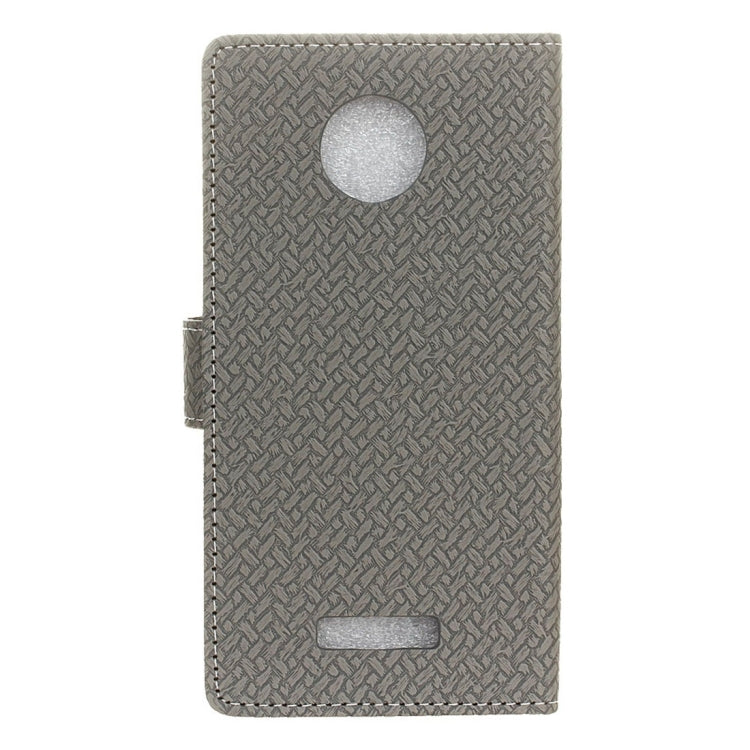 For Motorola Moto Z Weaving Texture Horizontal Flip PU Leather Case with Magnetic Buckle & Holder & Card Slots & Wallet & Photo Frame