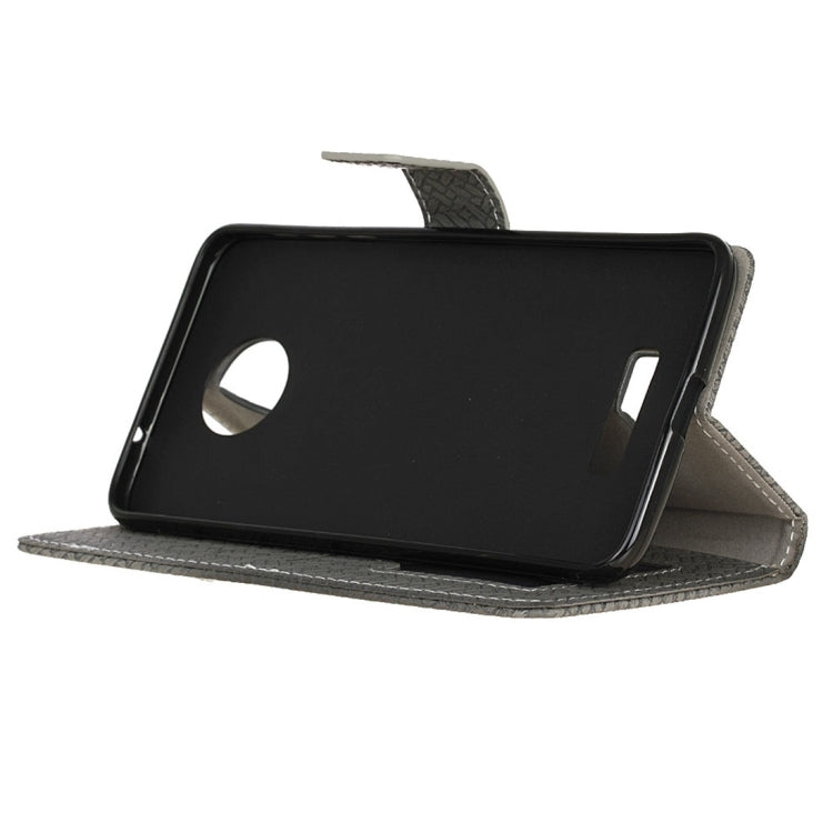 For Motorola Moto Z Weaving Texture Horizontal Flip PU Leather Case with Magnetic Buckle & Holder & Card Slots & Wallet & Photo Frame