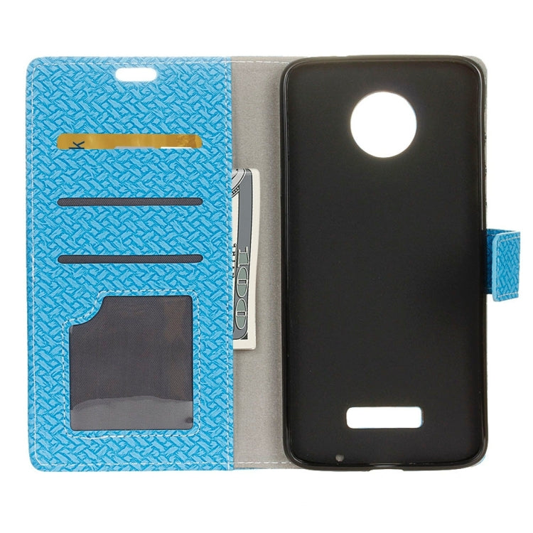 For Motorola Moto Z Weaving Texture Horizontal Flip PU Leather Case with Magnetic Buckle & Holder & Card Slots & Wallet & Photo Frame