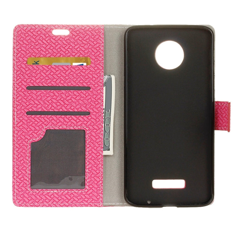 For Motorola Moto Z Weaving Texture Horizontal Flip PU Leather Case with Magnetic Buckle & Holder & Card Slots & Wallet & Photo Frame