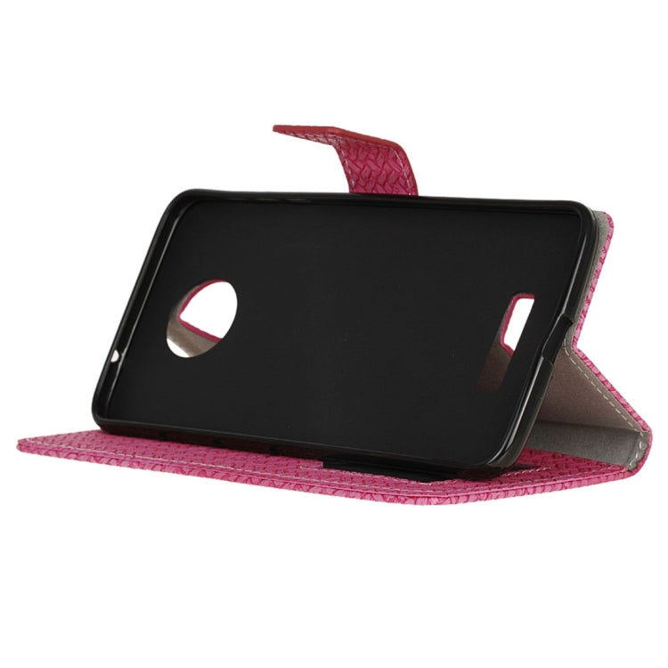 For Motorola Moto Z Weaving Texture Horizontal Flip PU Leather Case with Magnetic Buckle & Holder & Card Slots & Wallet & Photo Frame
