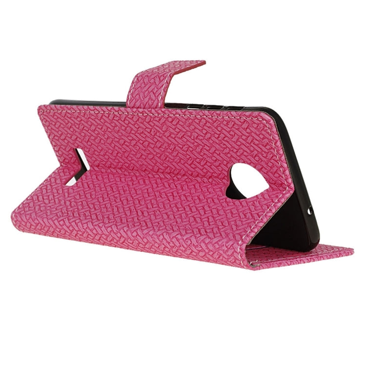 For Motorola Moto Z Weaving Texture Horizontal Flip PU Leather Case with Magnetic Buckle & Holder & Card Slots & Wallet & Photo Frame