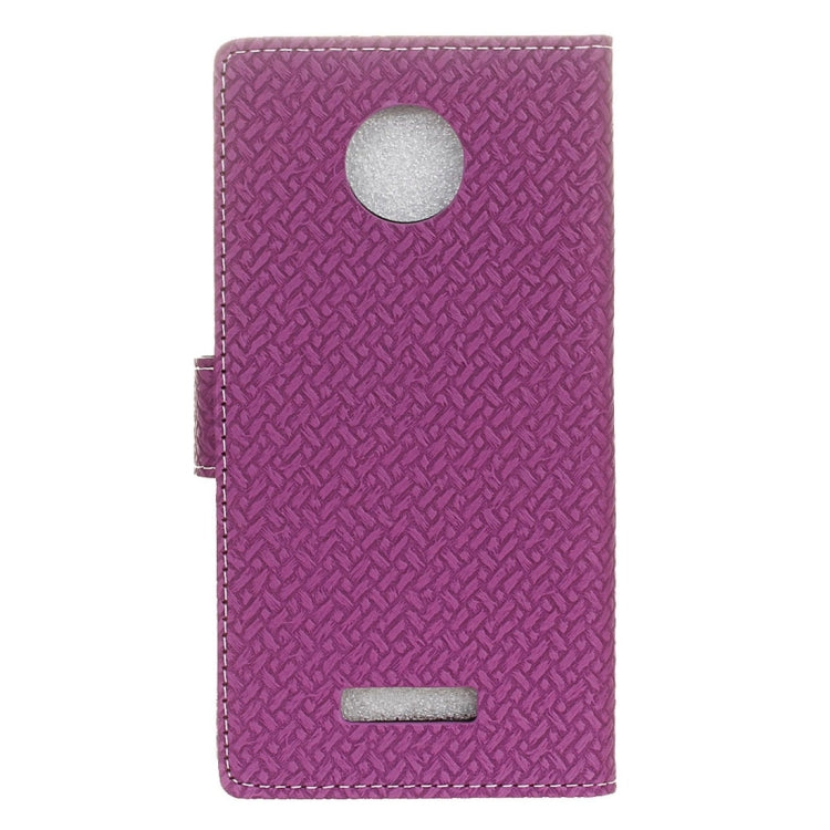 For Motorola Moto Z Weaving Texture Horizontal Flip PU Leather Case with Magnetic Buckle & Holder & Card Slots & Wallet & Photo Frame