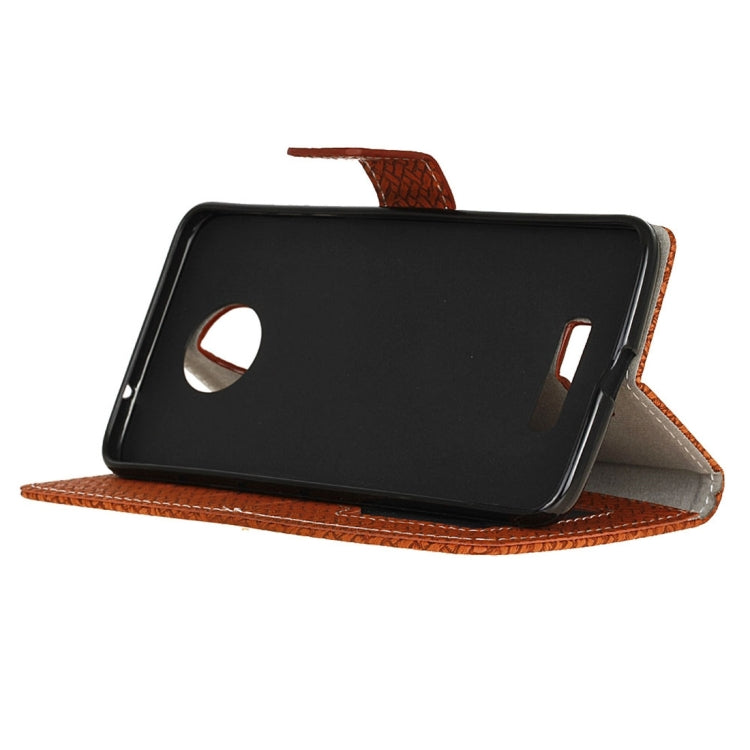 For Motorola Moto Z Weaving Texture Horizontal Flip PU Leather Case with Magnetic Buckle & Holder & Card Slots & Wallet & Photo Frame
