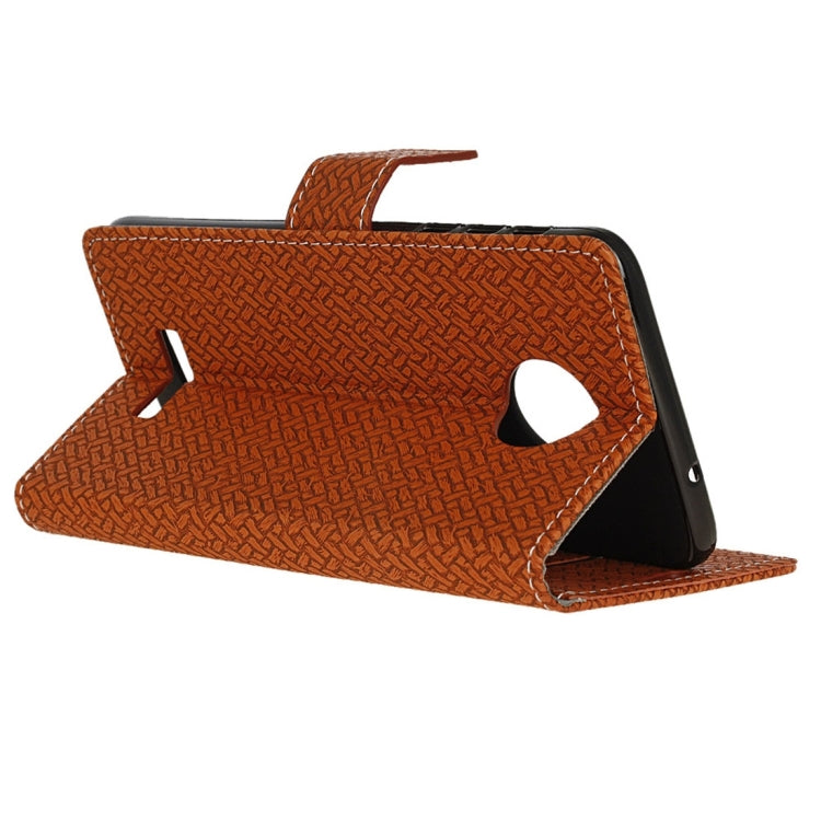 For Motorola Moto Z Weaving Texture Horizontal Flip PU Leather Case with Magnetic Buckle & Holder & Card Slots & Wallet & Photo Frame