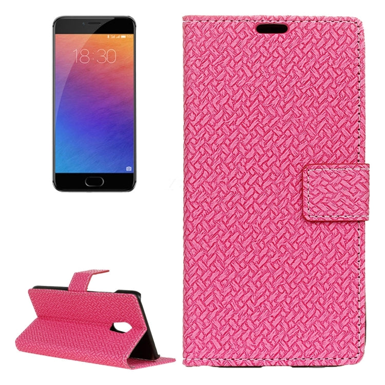 For Meizu Pro 6 Weaving Texture Horizontal Flip PU Leather Case with Magnetic Buckle & Holder & Card Slots & Wallet & Photo Frame