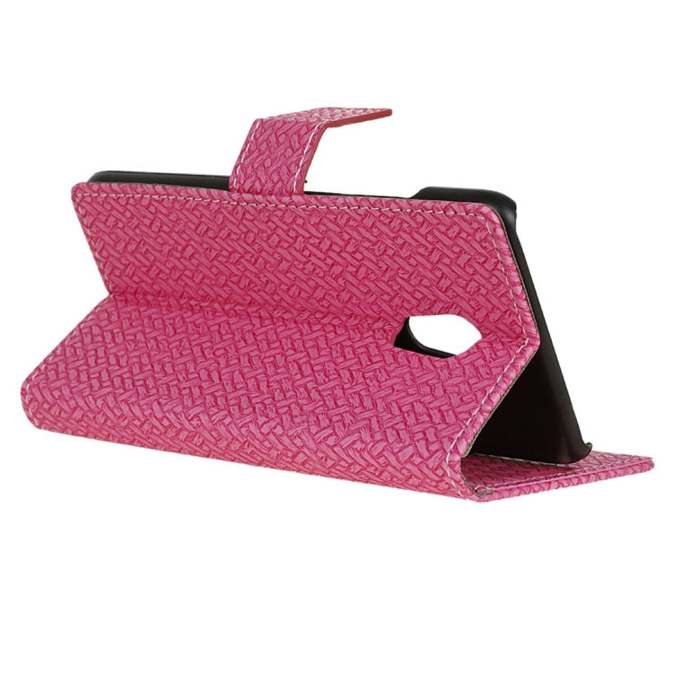 For Meizu Pro 6 Weaving Texture Horizontal Flip PU Leather Case with Magnetic Buckle & Holder & Card Slots & Wallet & Photo Frame