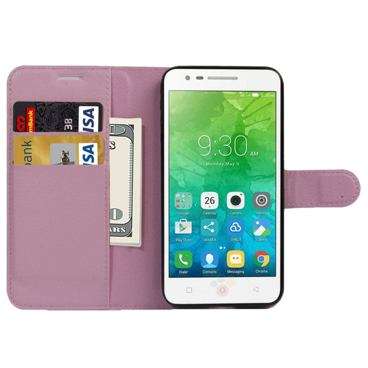 For Lenovo VIBE C2 Texture Horizontal Flip Leather Case with Holder & Card Slots & Wallet