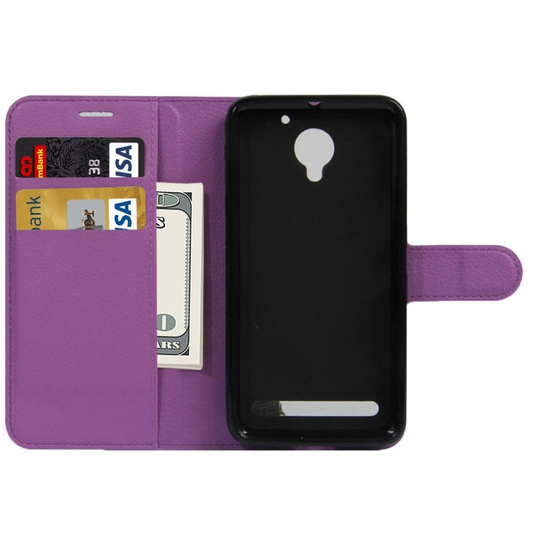 For Lenovo VIBE C2 Texture Horizontal Flip Leather Case with Holder & Card Slots & Wallet