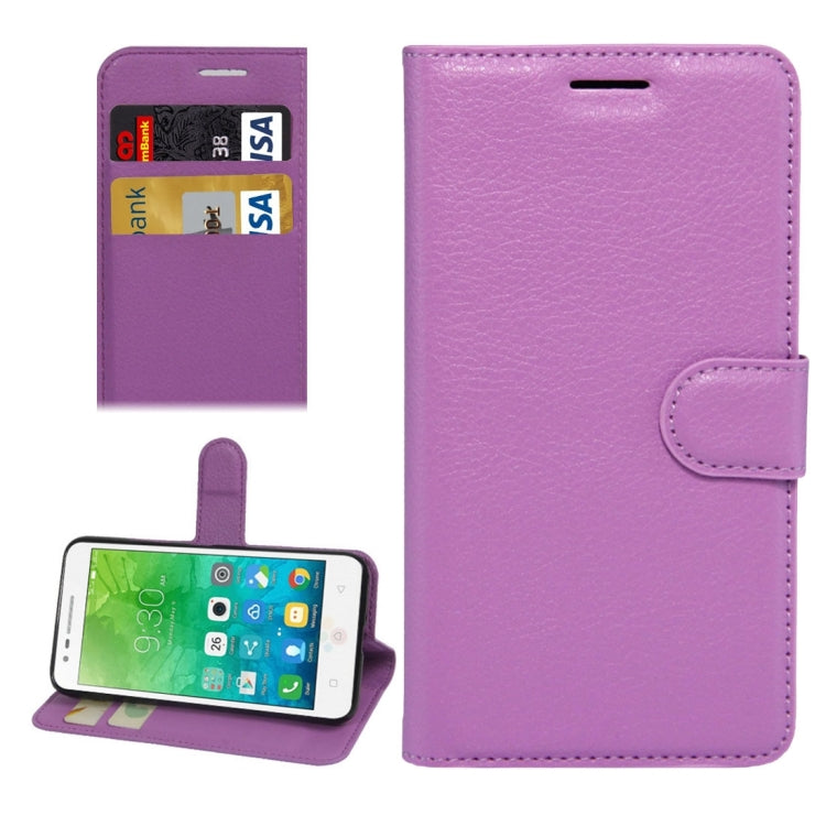 For Lenovo VIBE C2 Texture Horizontal Flip Leather Case with Holder & Card Slots & Wallet
