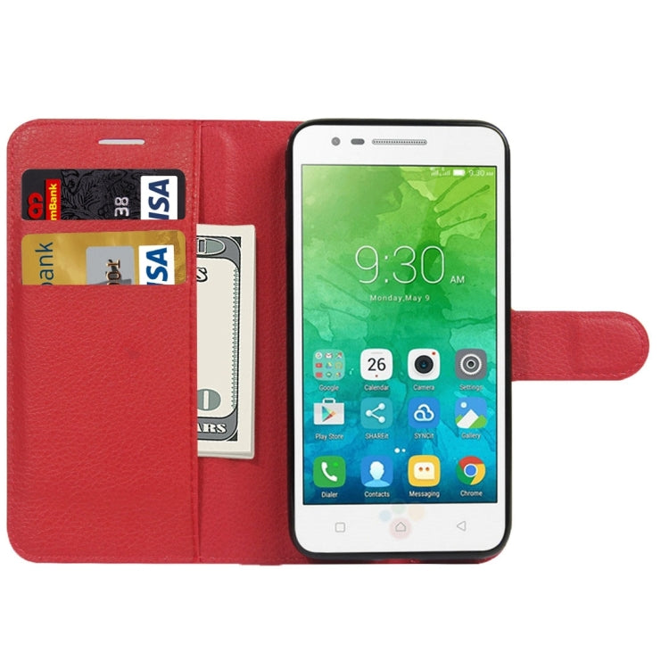 For Lenovo VIBE C2 Texture Horizontal Flip Leather Case with Holder & Card Slots & Wallet