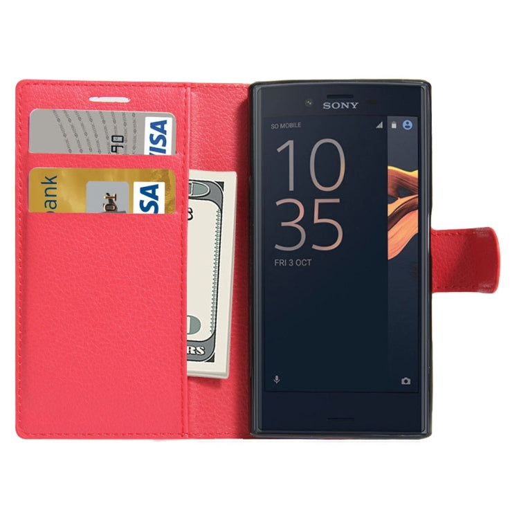 For Sony Xperia X Compact Texture Horizontal Flip Leather Case with Holder & Card Slots & Wallet