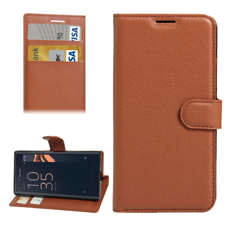 For Sony Xperia X Compact Texture Horizontal Flip Leather Case with Holder & Card Slots & Wallet