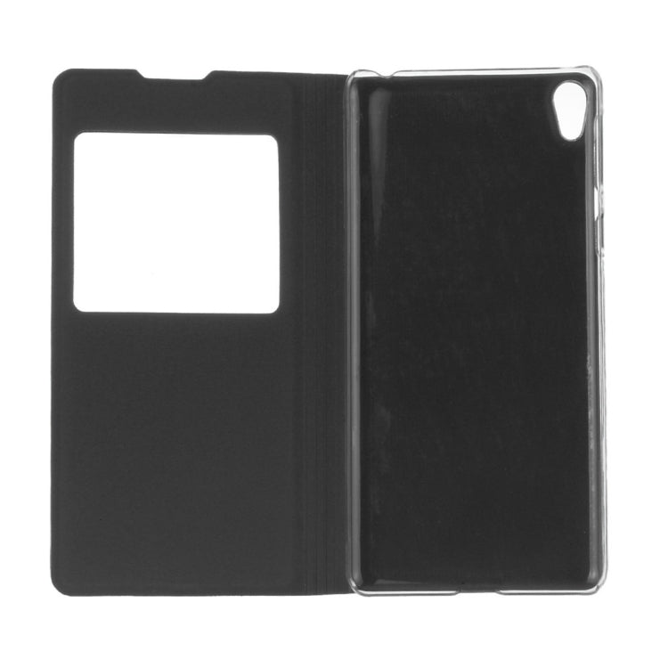 For Sony Xperia E5 Litchi Texture Horizontal Flip Leather Case with Call Display ID