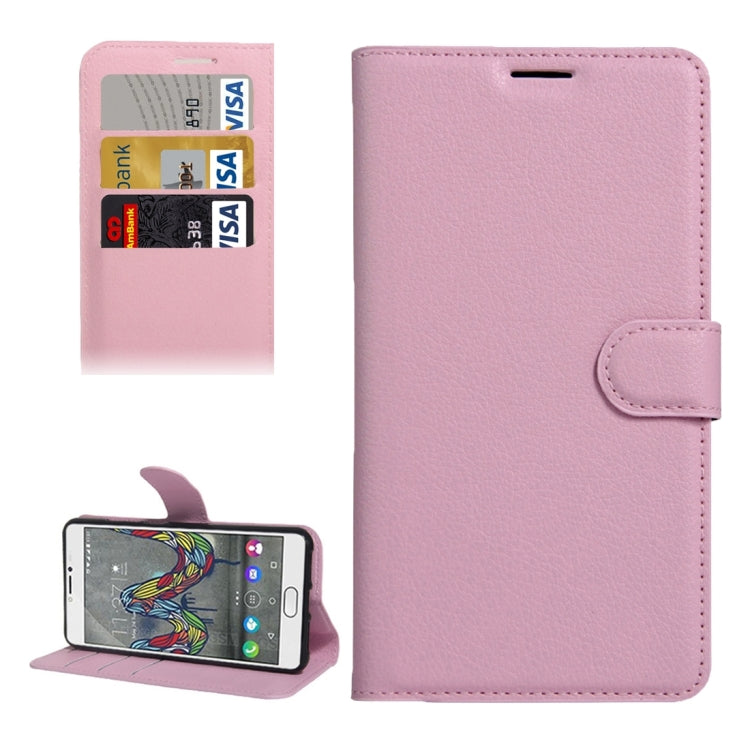 For Wiko UFeel Fab Litchi Texture Horizontal Flip PU Leather Case with Holder & Card Slots & Wallet