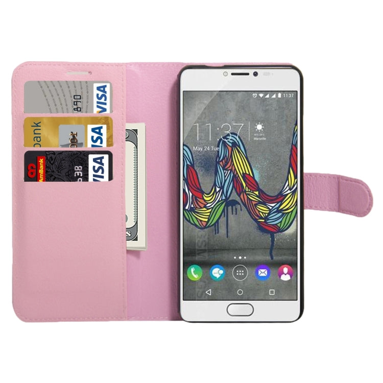 For Wiko UFeel Fab Litchi Texture Horizontal Flip PU Leather Case with Holder & Card Slots & Wallet