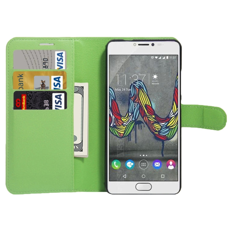 For Wiko UFeel Fab Litchi Texture Horizontal Flip PU Leather Case with Holder & Card Slots & Wallet