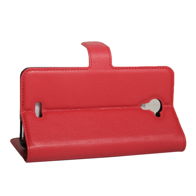 For Wiko UFeel Fab Litchi Texture Horizontal Flip PU Leather Case with Holder & Card Slots & Wallet