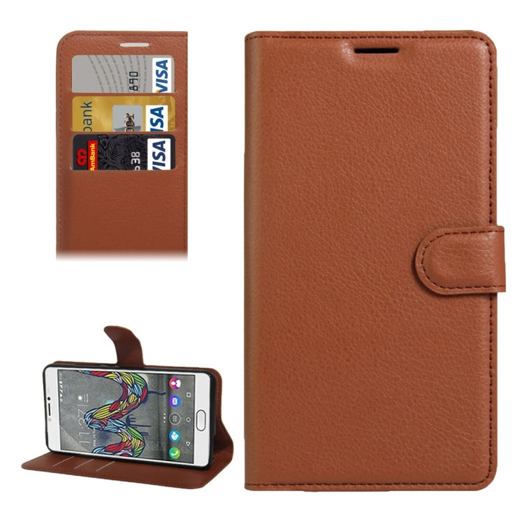 For Wiko UFeel Fab Litchi Texture Horizontal Flip PU Leather Case with Holder & Card Slots & Wallet