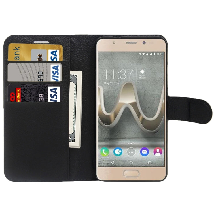 For Wiko UFeel Prime Litchi Texture Horizontal Flip PU Leather Case with Holder & Card Slots & Wallet